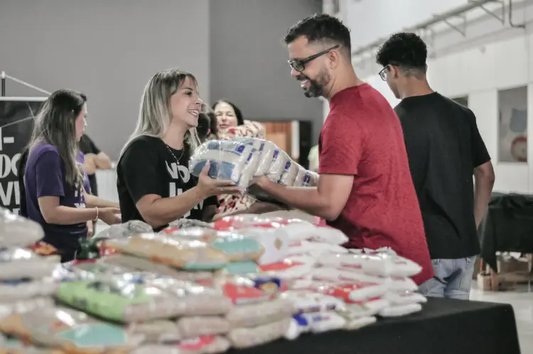 culto doação alimentos